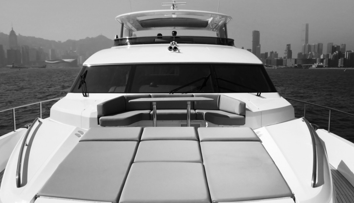 Sea trials of Princess yachts in Hong Kong